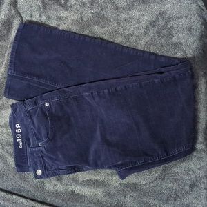GAP REAL STRAIGHT navy blueCorduroy 5 Pocket Straight Leg Pants SIZE 29 / 8